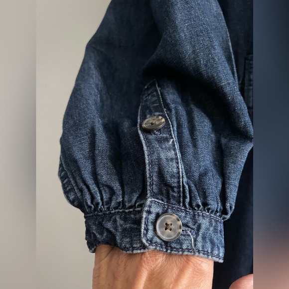 J. Crew Size 2 Puff-Sleeve Denim Jumpsuit, *Missing Belt - Picture 13 of 16